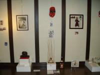 International tengu art display - from Austria, England, Japan, and Egypt. 