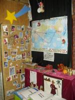 Tengu display corner in theatre (world trip tengus, Egyptian tengu art, etc)