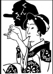 old-time shadow puppet